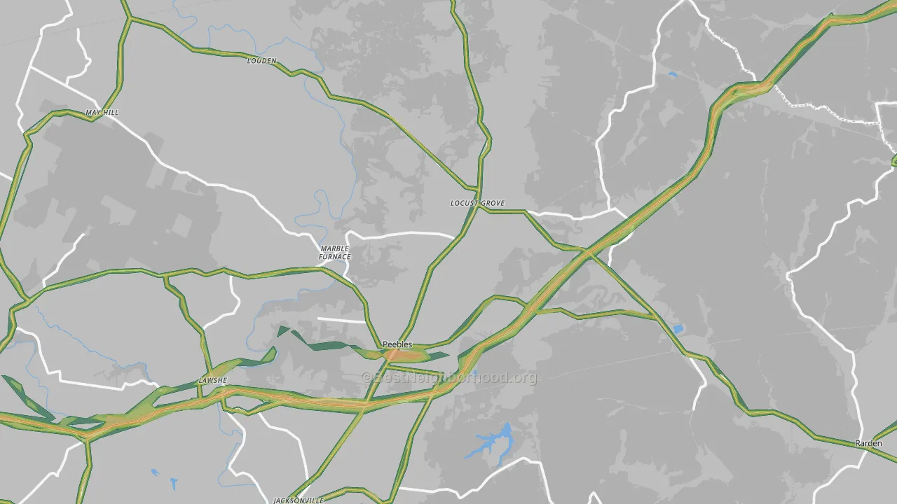 45660, OH Map of Noise Levels in 45660