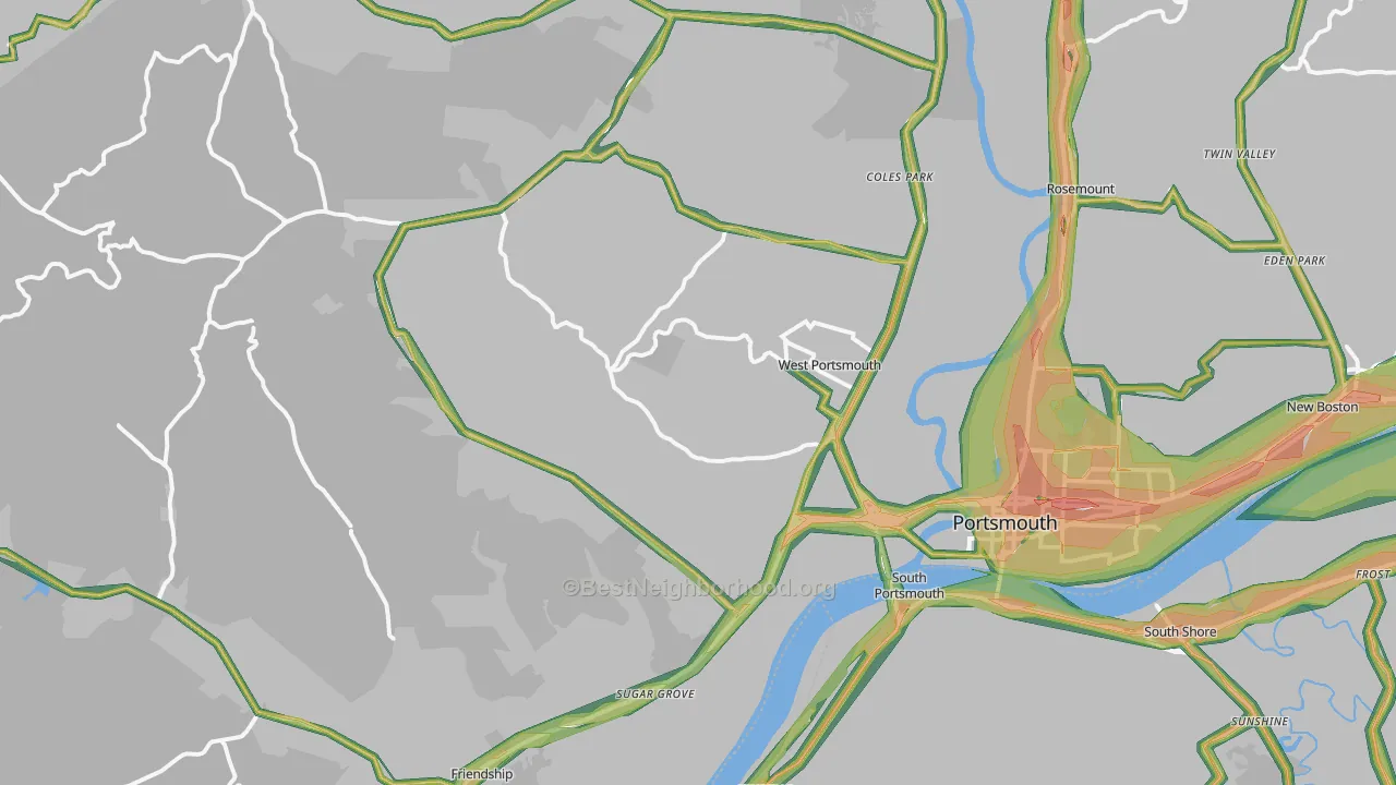 45663, OH Map of Noise Levels in 45663