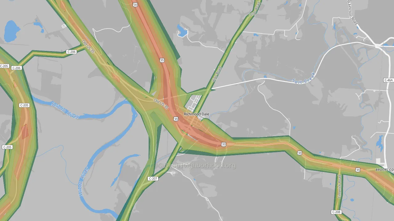 45673, OH Map of Noise Levels in 45673