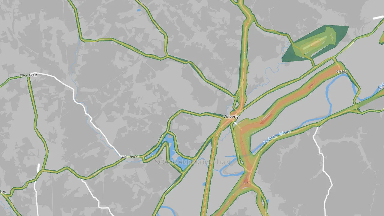 45690, OH Map of Noise Levels in 45690