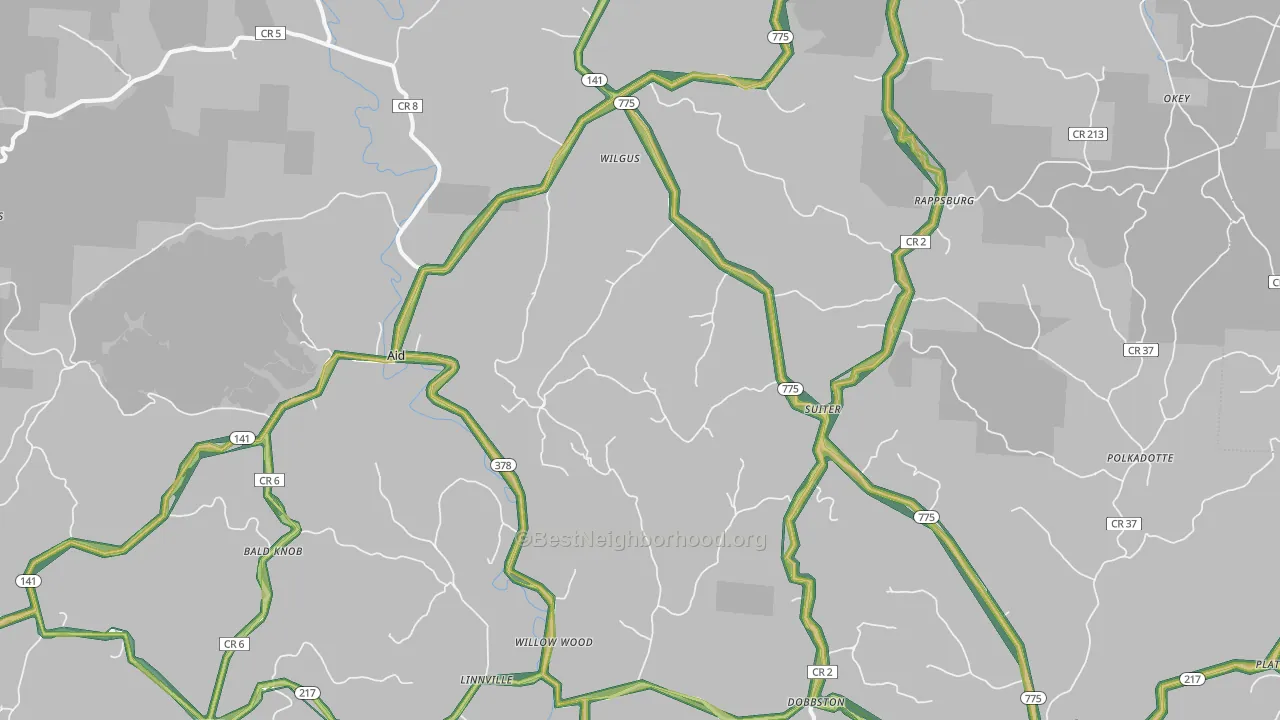 45696, OH Map of Noise Levels in 45696