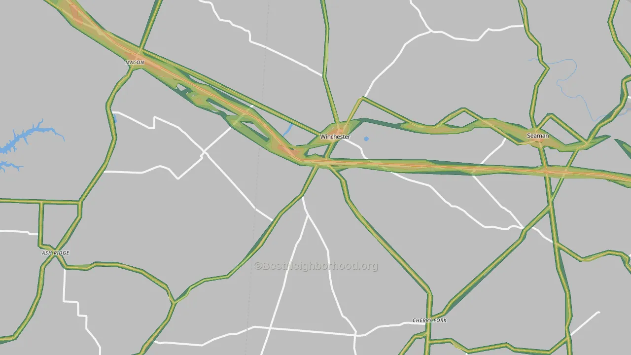 45697, OH Map of Noise Levels in 45697