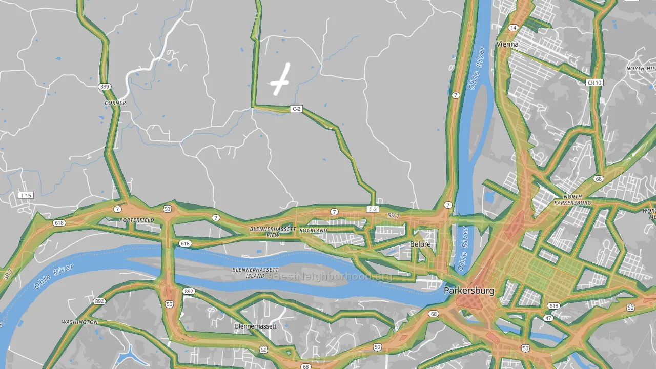 45714, OH Map of Noise Levels in 45714