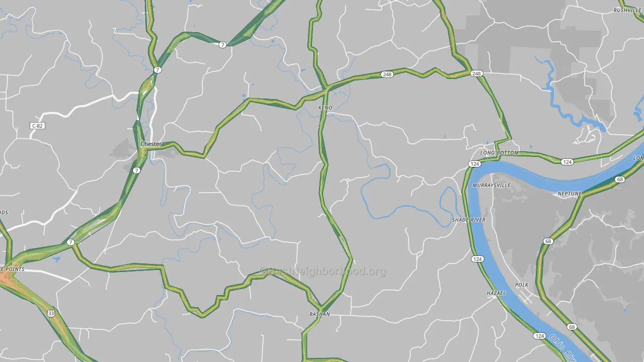 45743, OH Map of Noise Levels in 45743