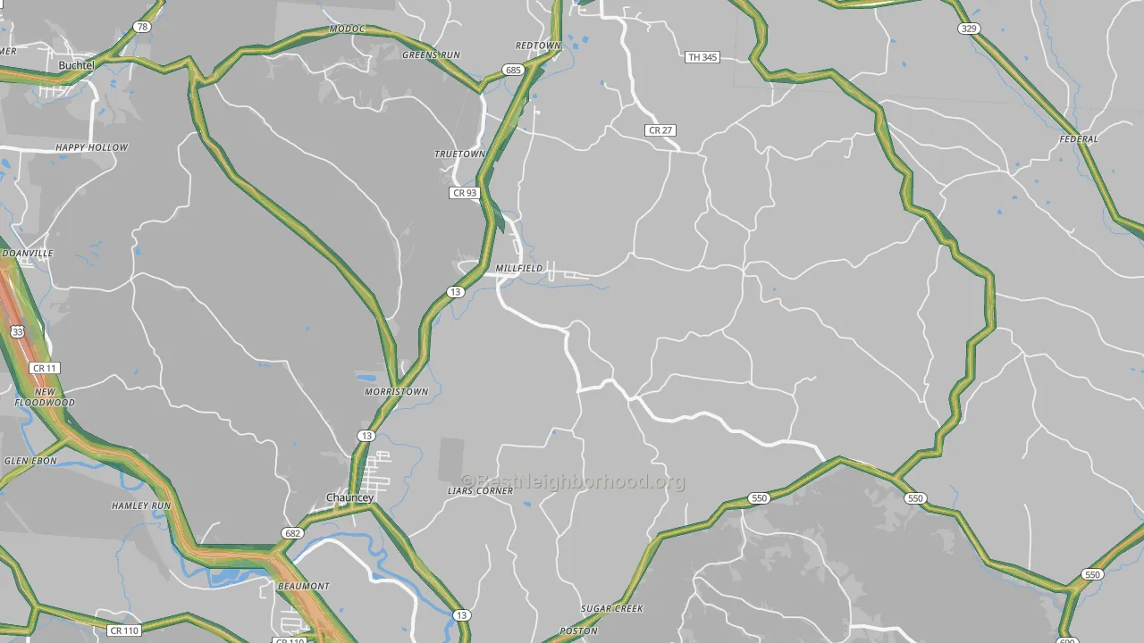 45761, OH Map of Noise Levels in 45761