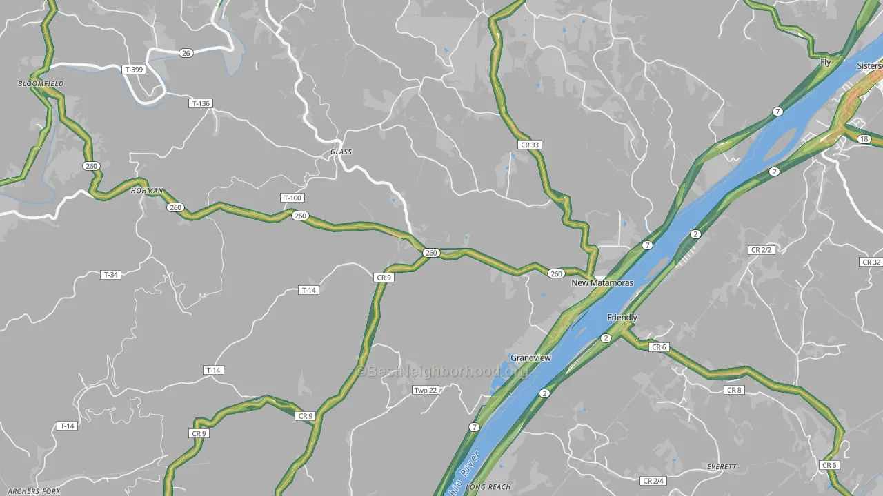 45767, OH Map of Noise Levels in 45767