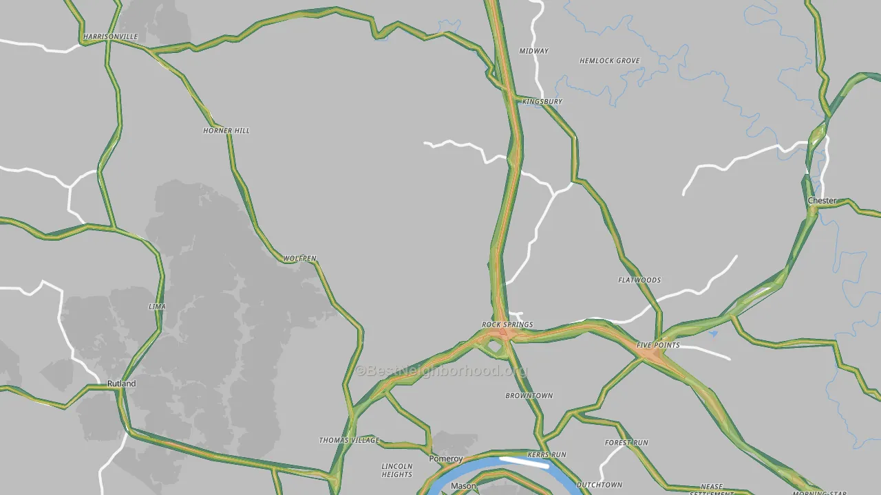 45769, OH Map of Noise Levels in 45769