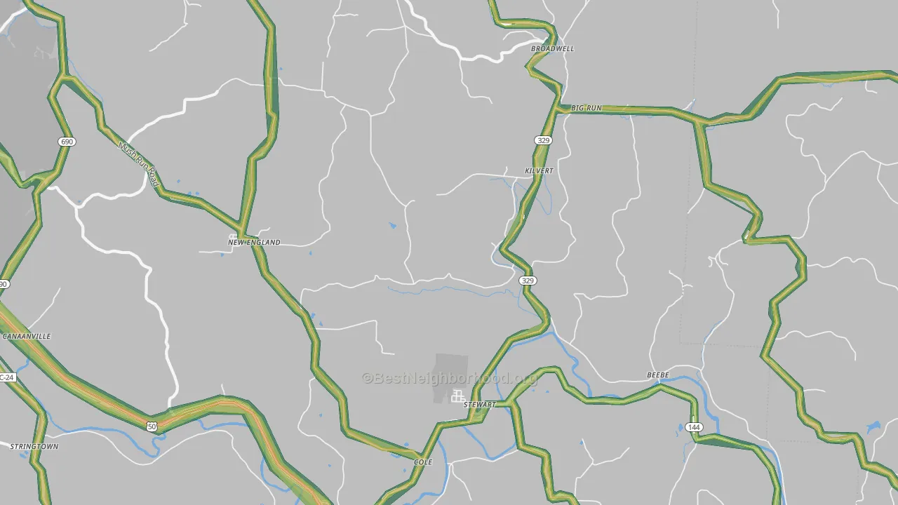 45778, OH Map of Noise Levels in 45778