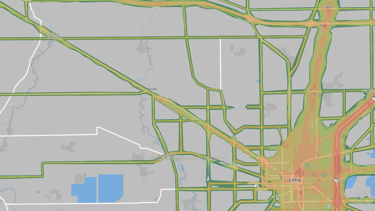 45807, OH Map of Noise Levels in 45807