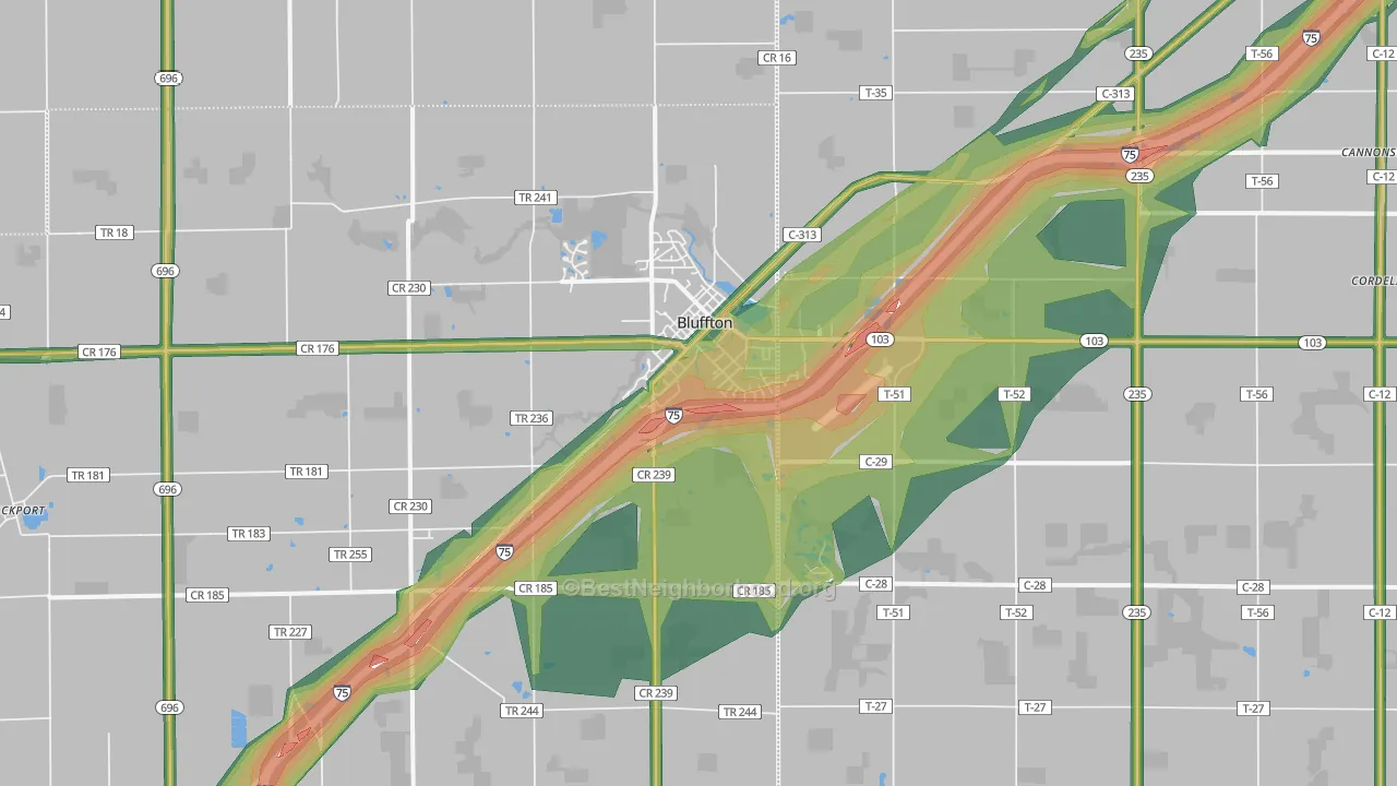 45817, OH Map of Noise Levels in 45817