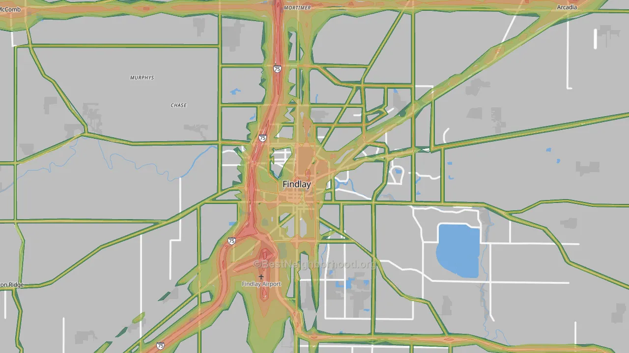 45840, OH Map of Noise Levels in 45840