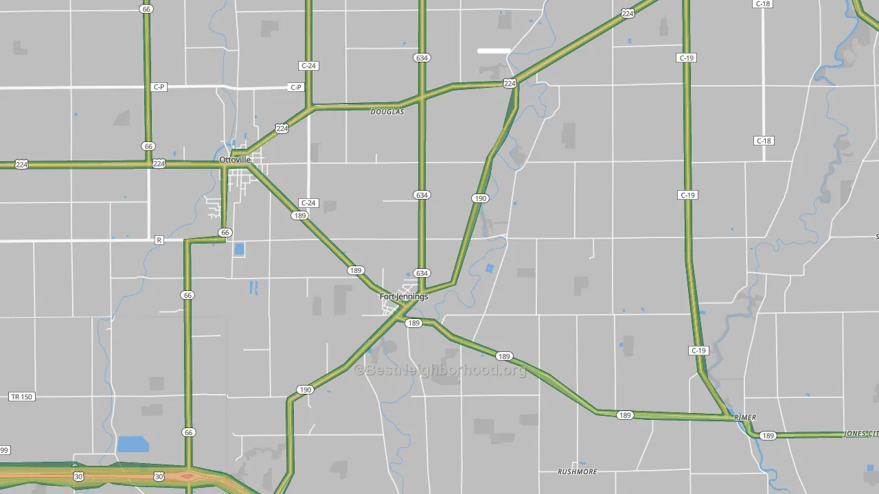 45844, OH Map of Noise Levels in 45844