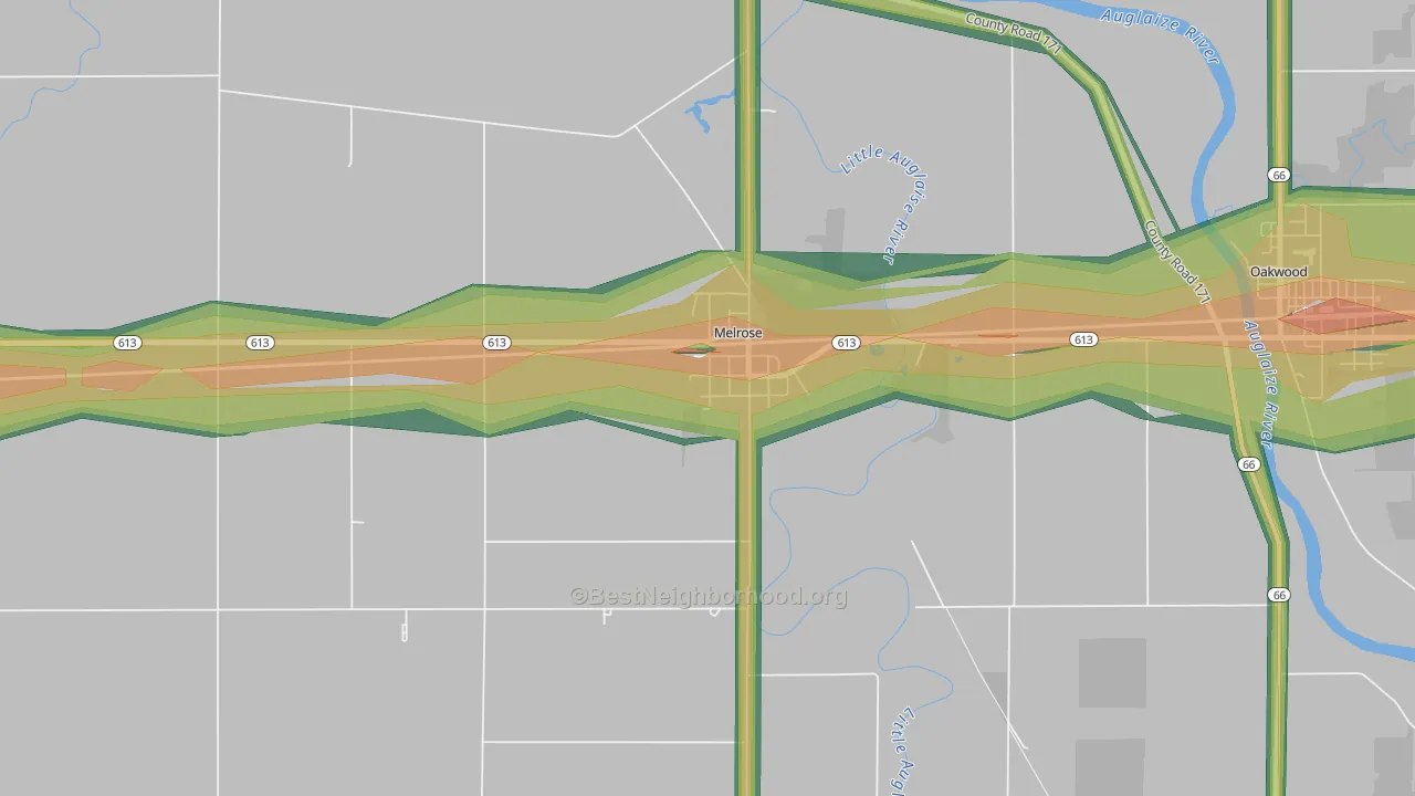 45861, OH Map of Noise Levels in 45861