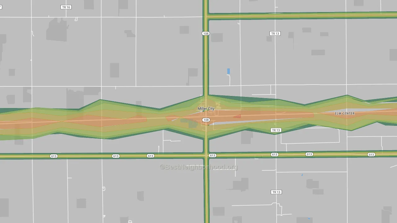 45864, OH Map of Noise Levels in 45864