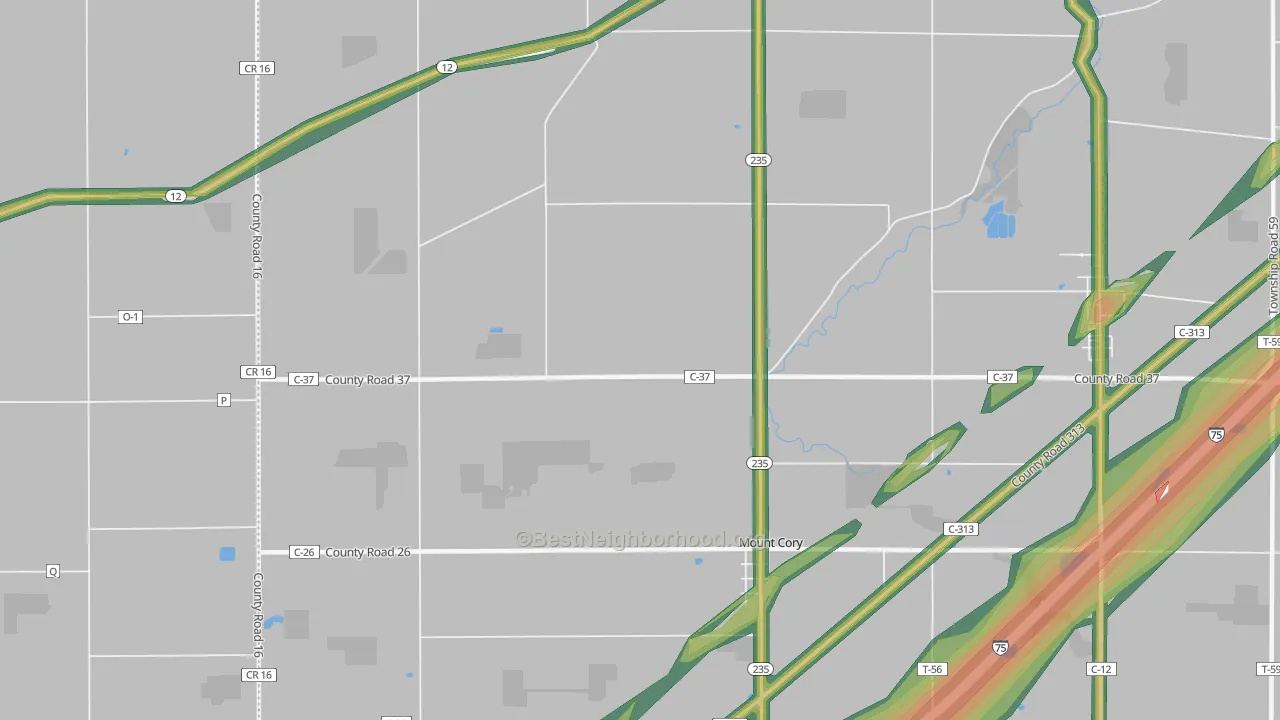 45868, OH Map of Noise Levels in 45868