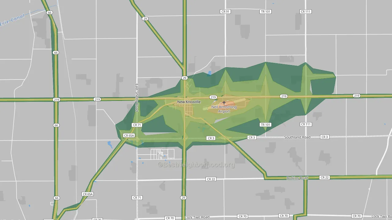 45871, OH Map of Noise Levels in 45871