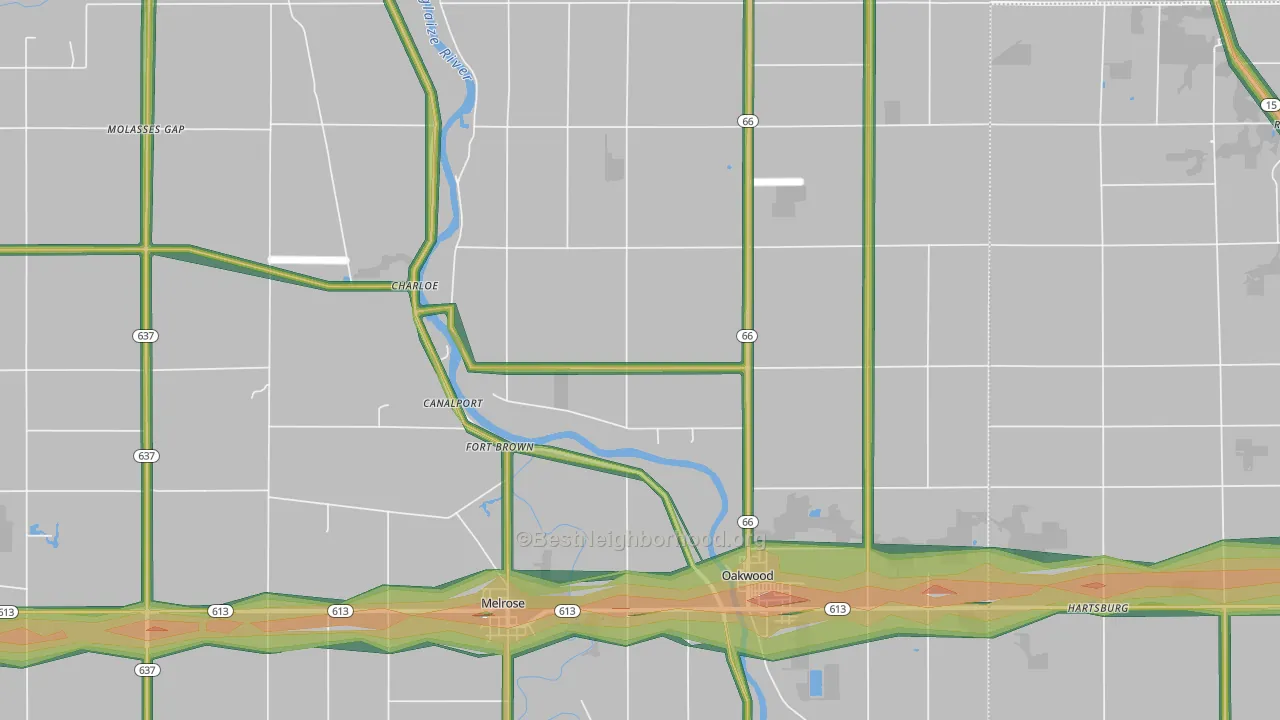 45873, OH Map of Noise Levels in 45873