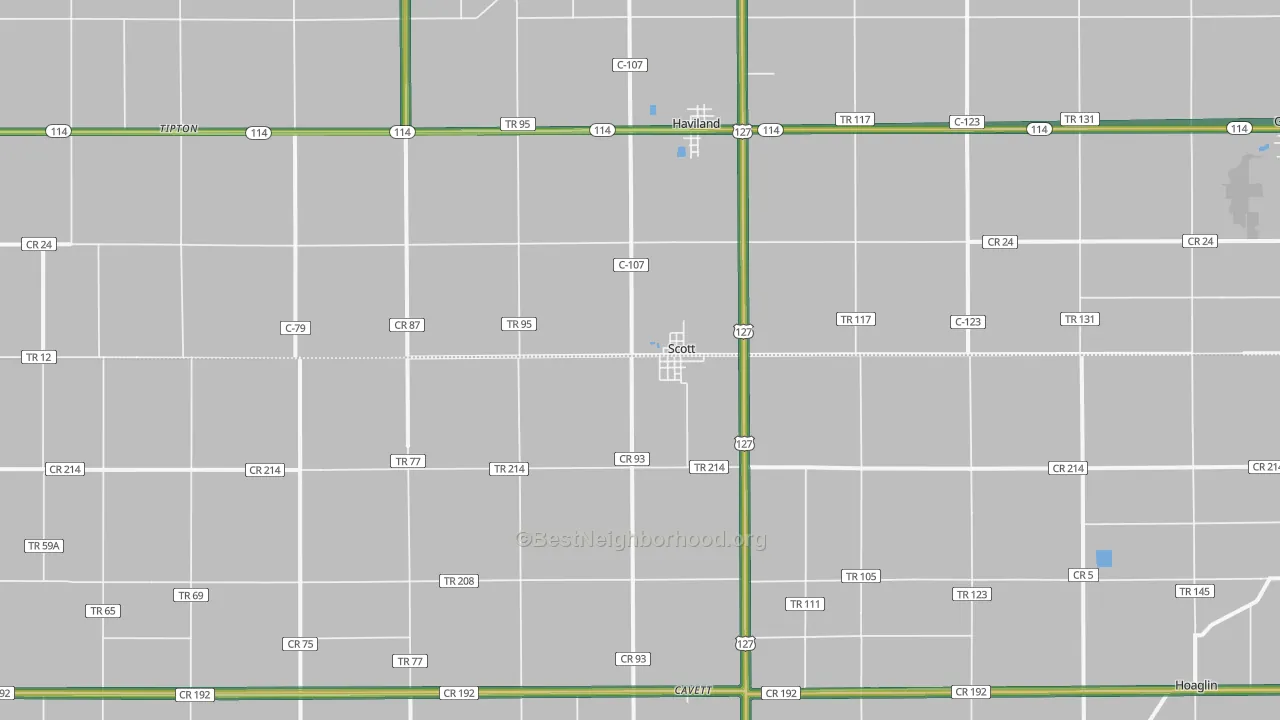 45886, OH Map of Noise Levels in 45886