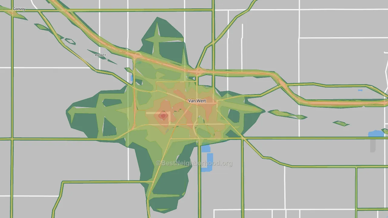 45891, OH Map of Noise Levels in 45891