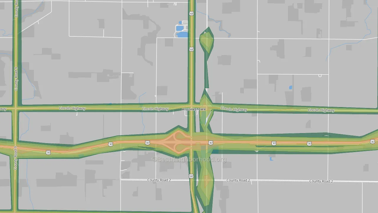 45897, OH Map of Noise Levels in 45897