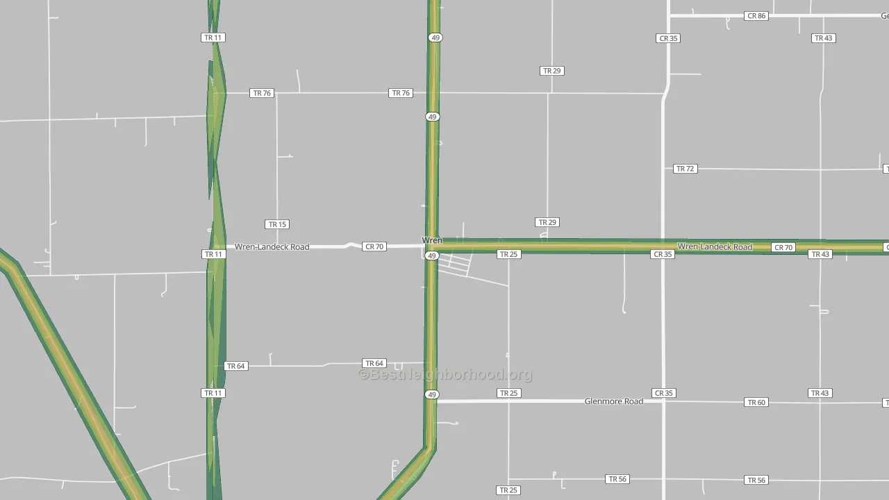 45899, OH Map of Noise Levels in 45899