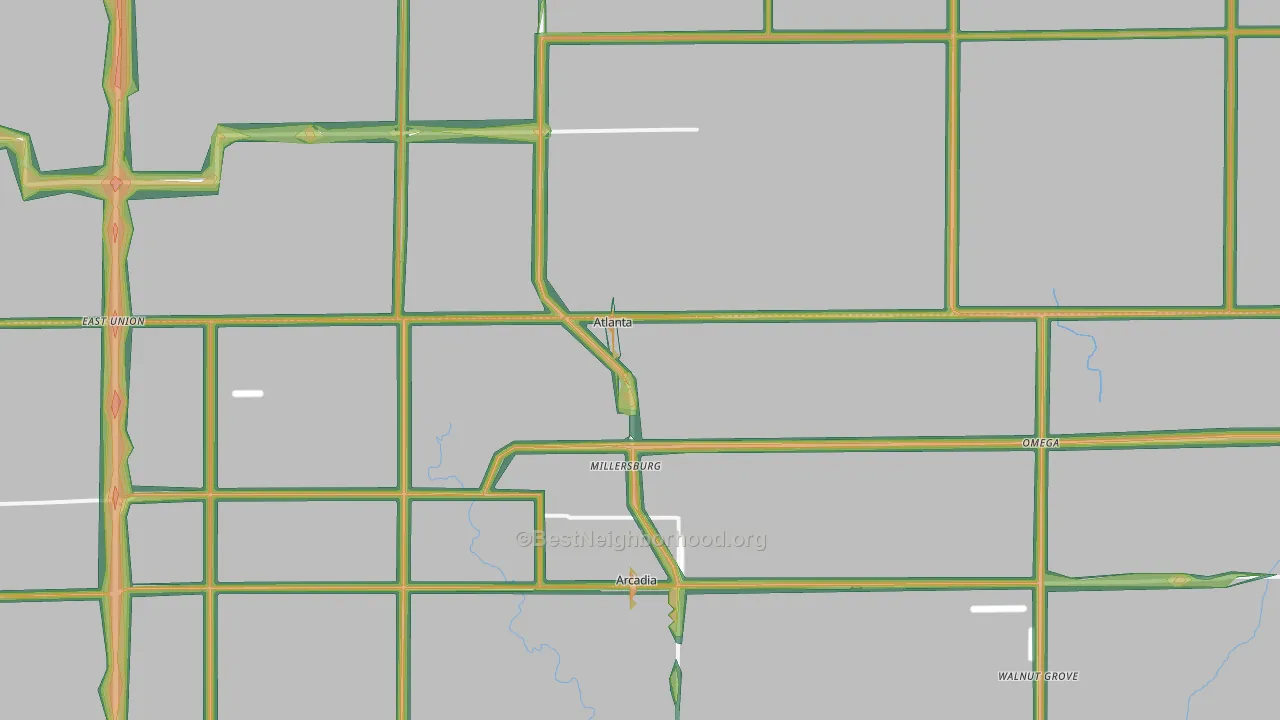 46031, IN Map of Noise Levels in 46031