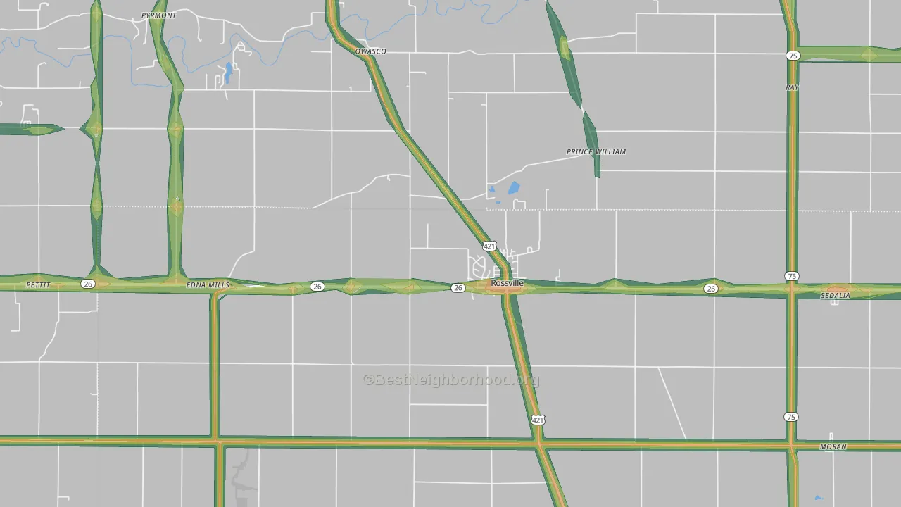 46065, IN Map of Noise Levels in 46065