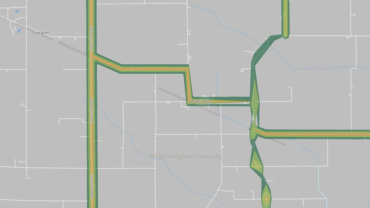 46302, IN Map of Noise Levels in 46302