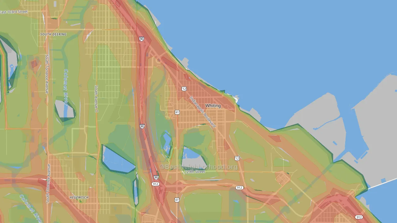 46394, IN Map of Noise Levels in 46394