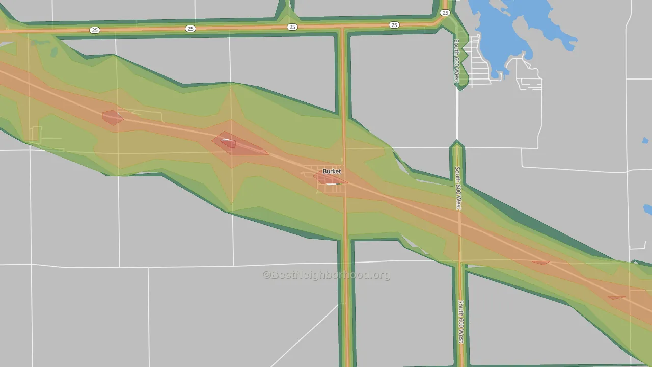 46508, IN Map of Noise Levels in 46508