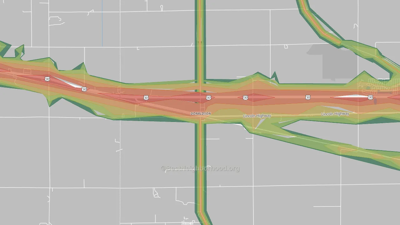 46513, IN Map of Noise Levels in 46513