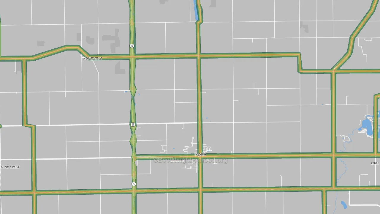 46571, IN Map of Noise Levels in 46571