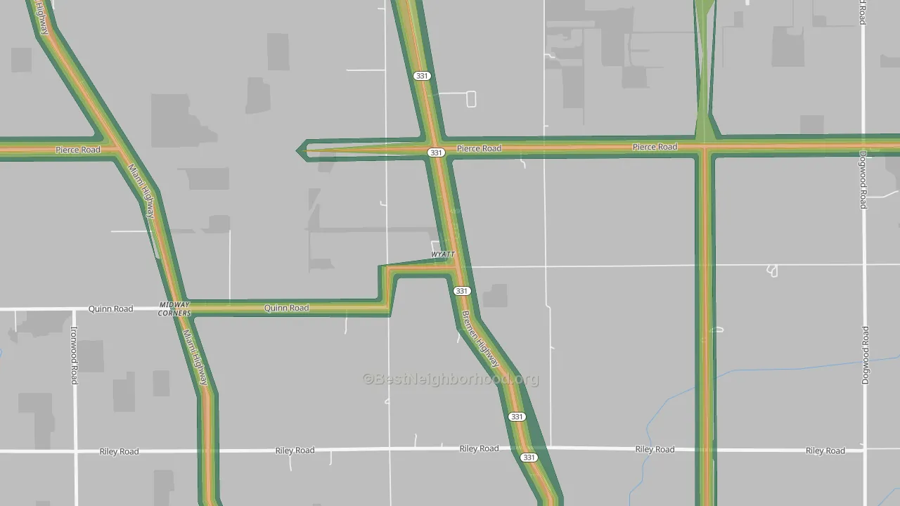 46595, IN Map of Noise Levels in 46595