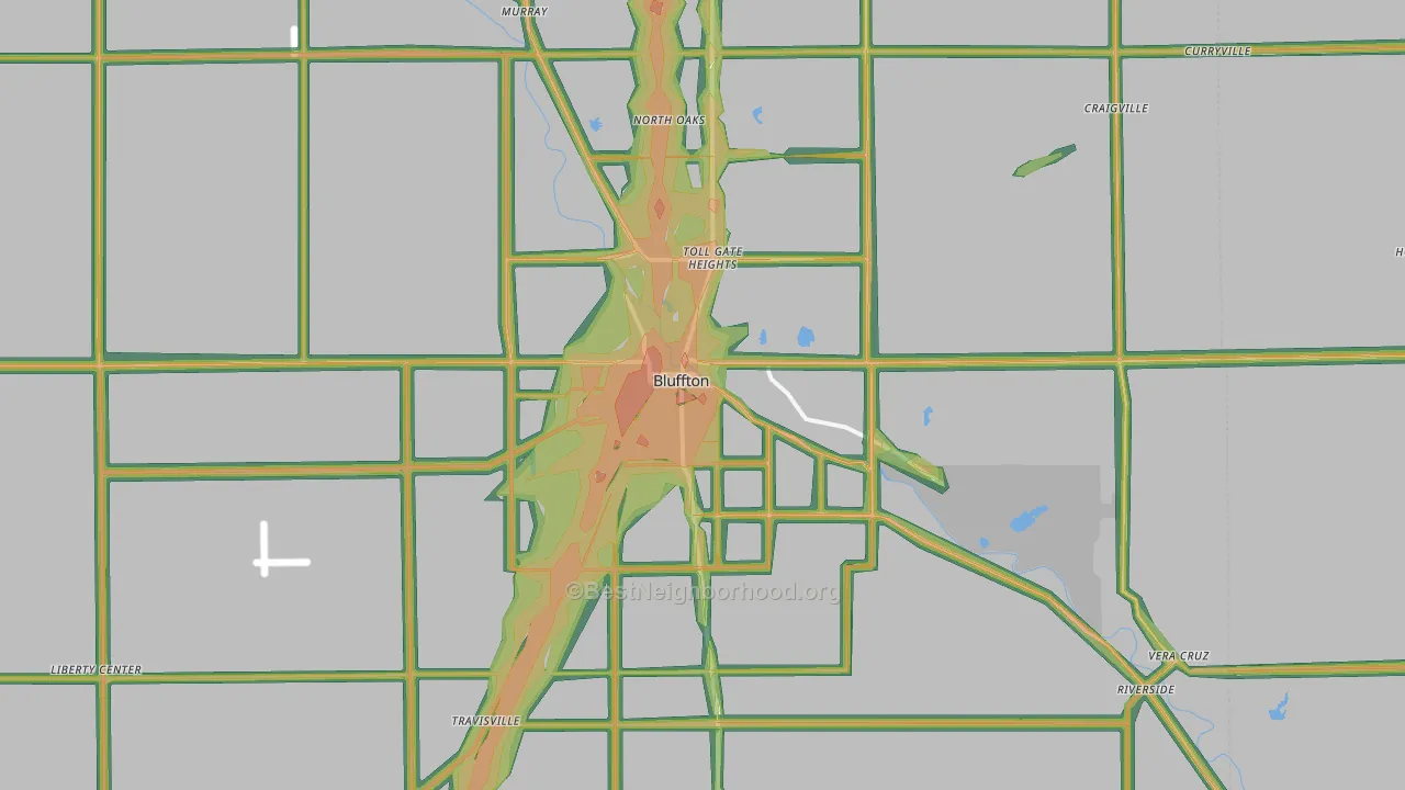 46714, IN Map of Noise Levels in 46714