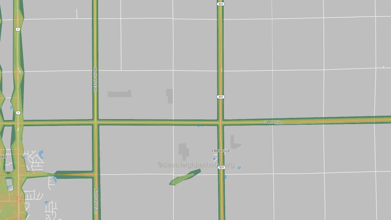 46731, IN Map of Noise Levels in 46731