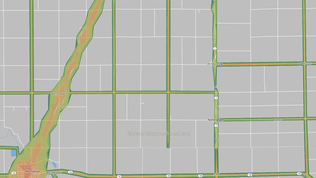 46759, IN Map of Noise Levels in 46759