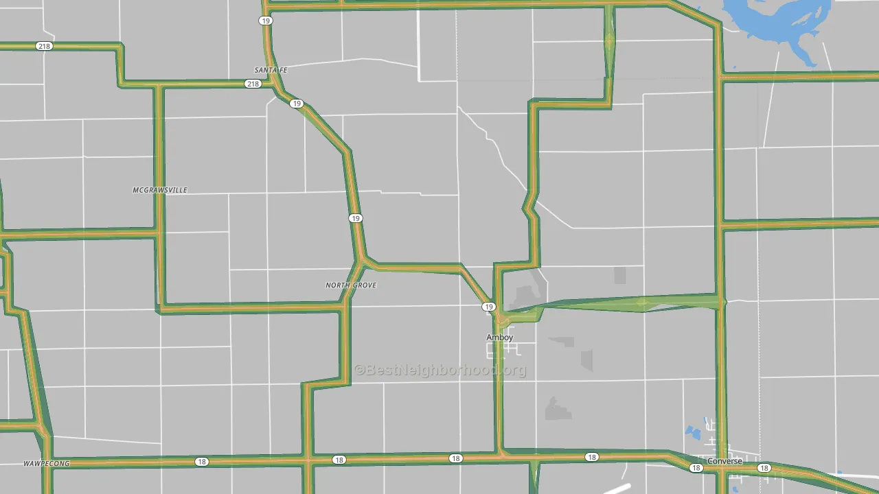 46911, IN Map of Noise Levels in 46911