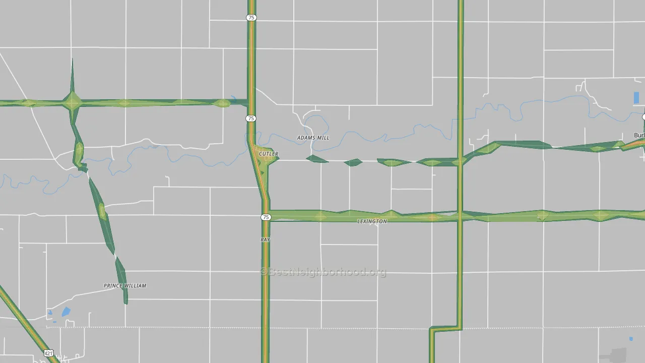46920, IN Map of Noise Levels in 46920