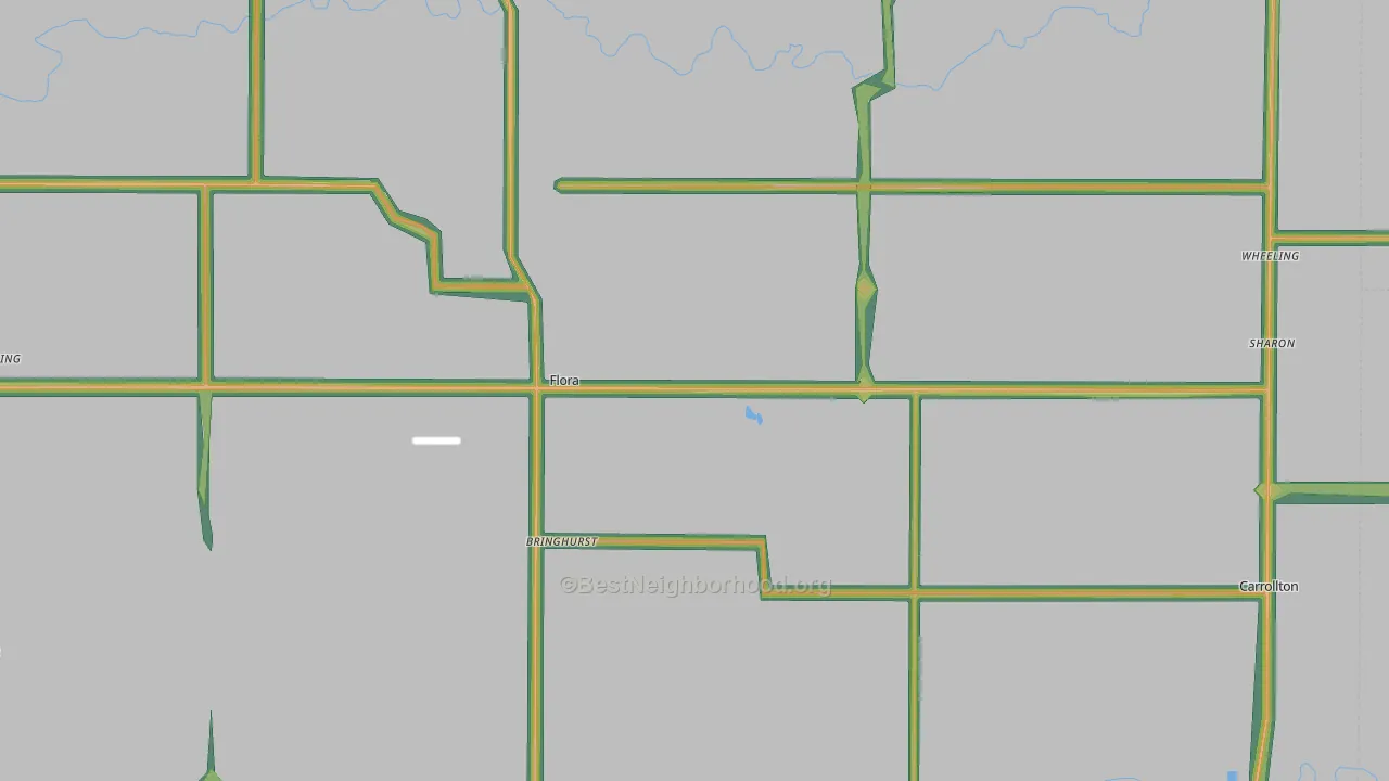 46929, IN Map of Noise Levels in 46929