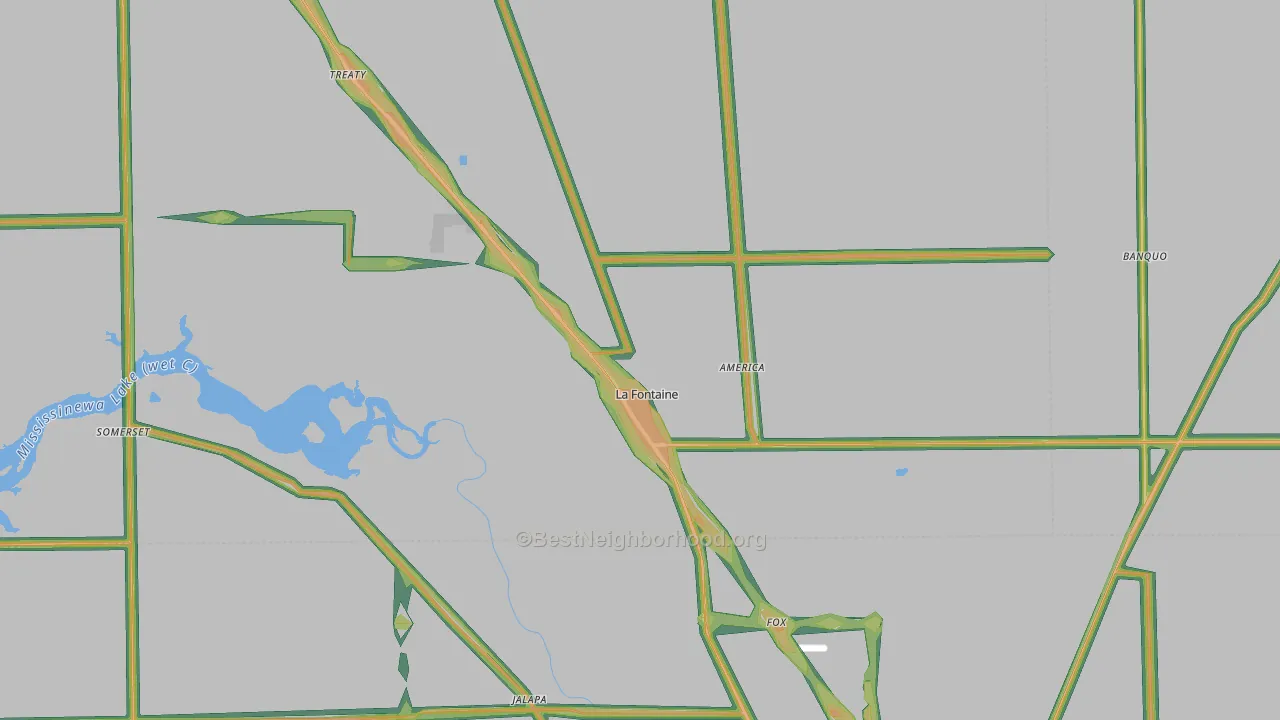 46940, IN Map of Noise Levels in 46940