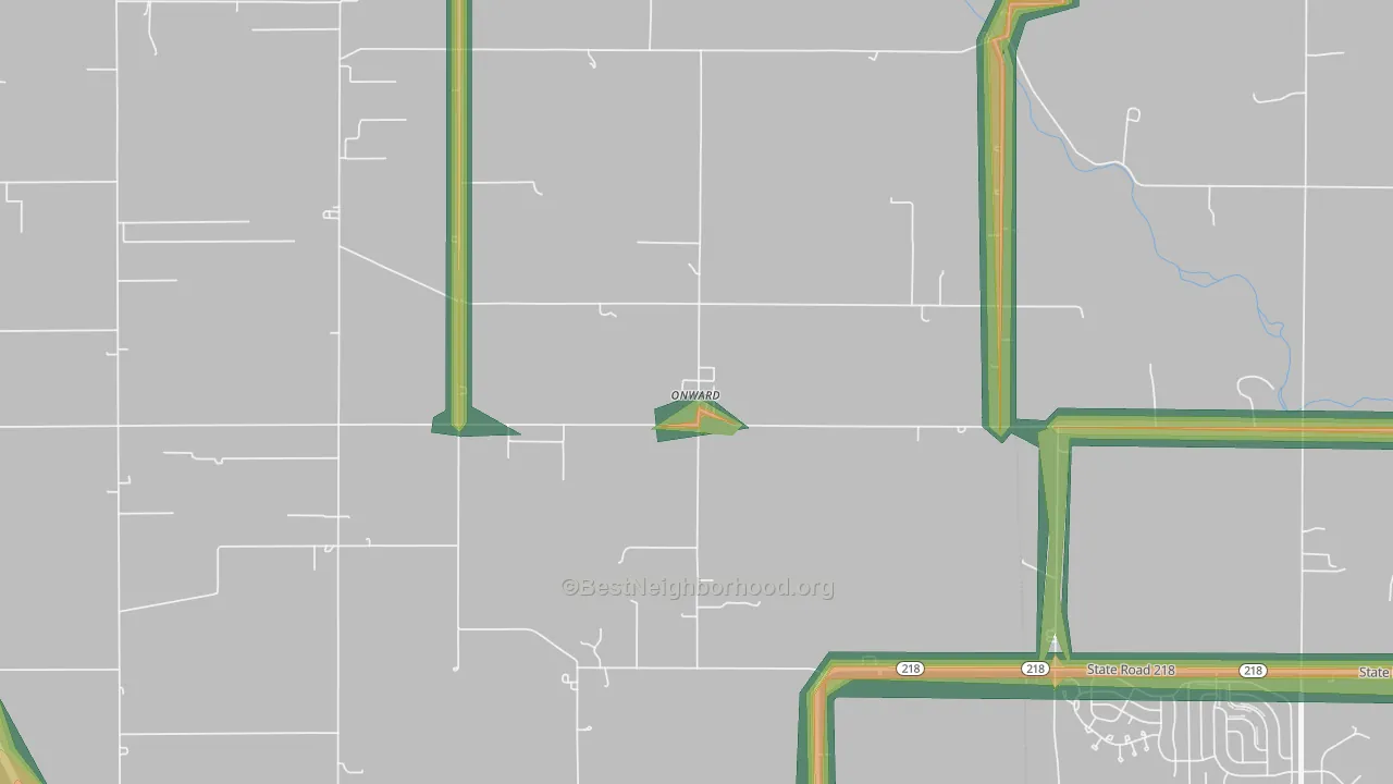 46967, IN Map of Noise Levels in 46967