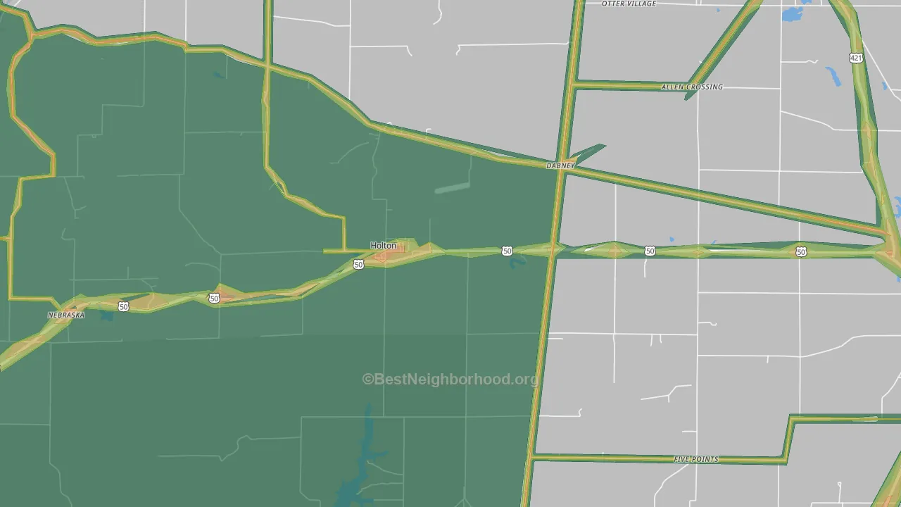 47023, IN Map of Noise Levels in 47023