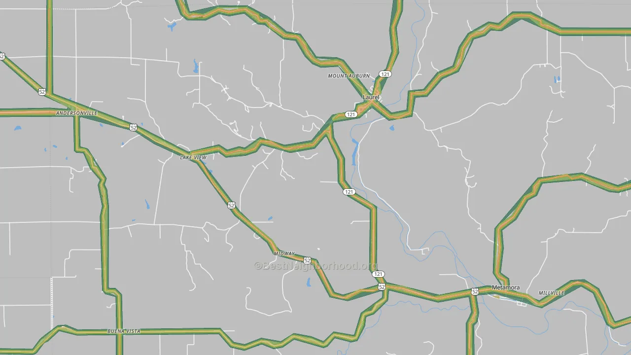 47024, IN Map of Noise Levels in 47024