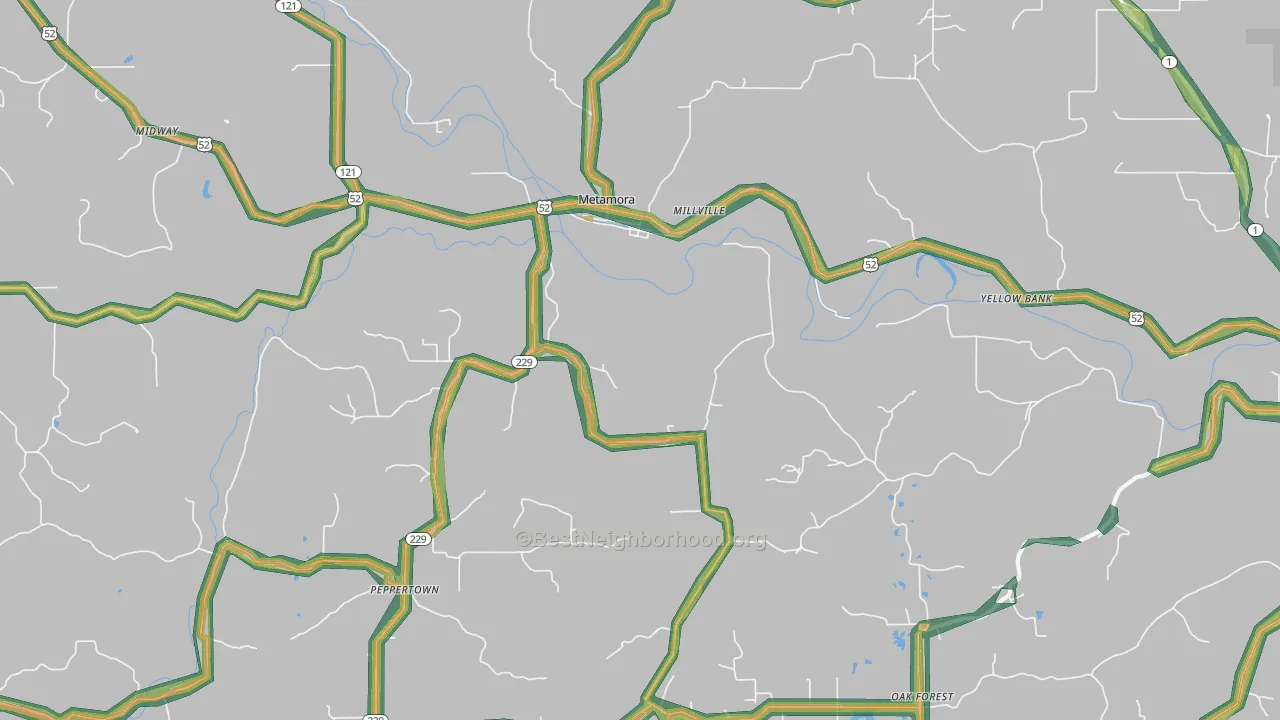 47030, IN Map of Noise Levels in 47030