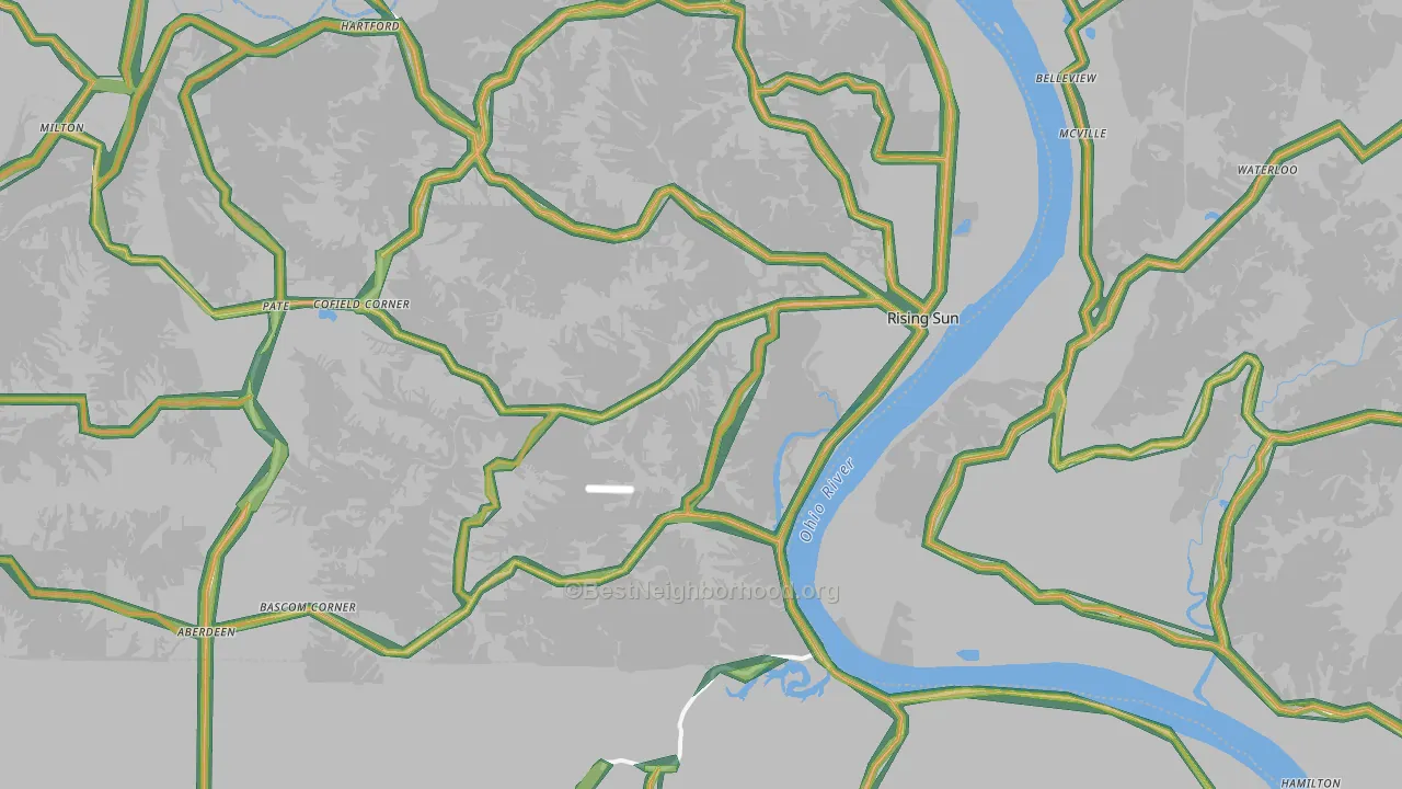 47040, IN Map of Noise Levels in 47040