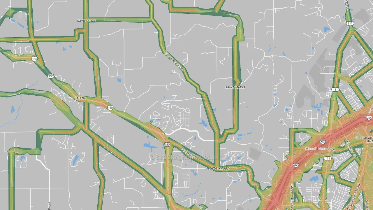 47119, IN Map of Noise Levels in 47119