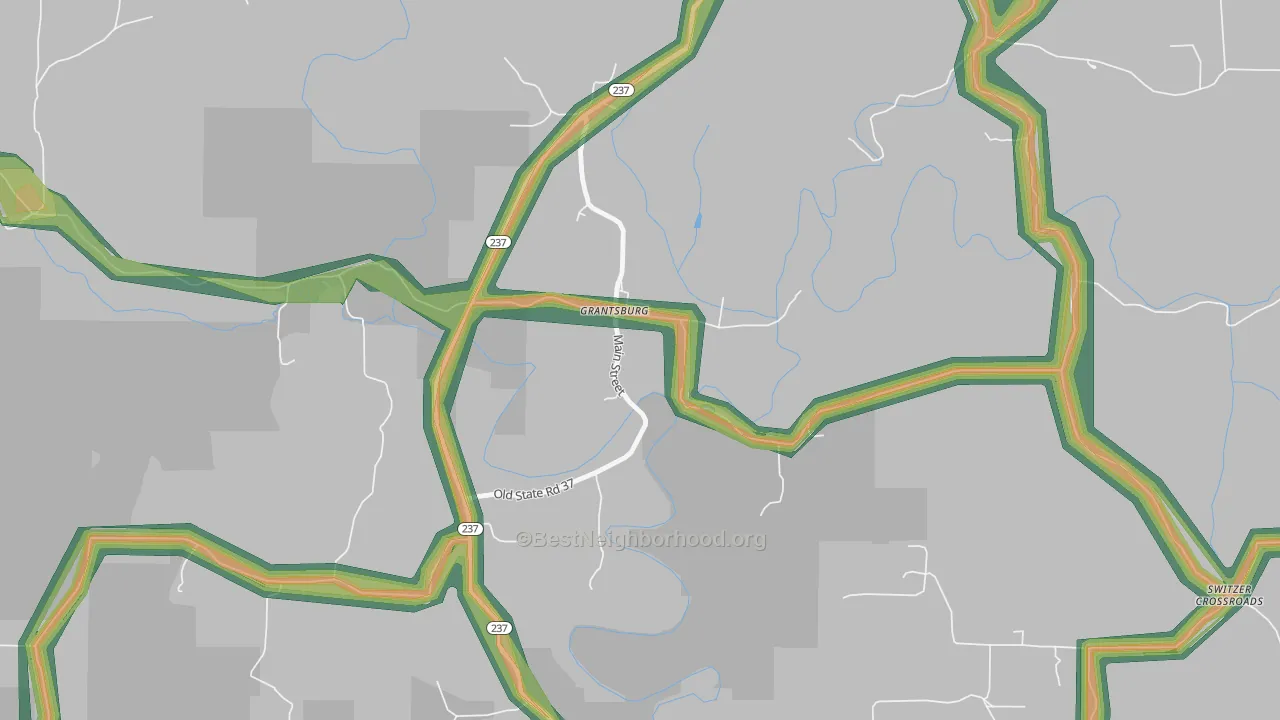 47123, IN Map of Noise Levels in 47123