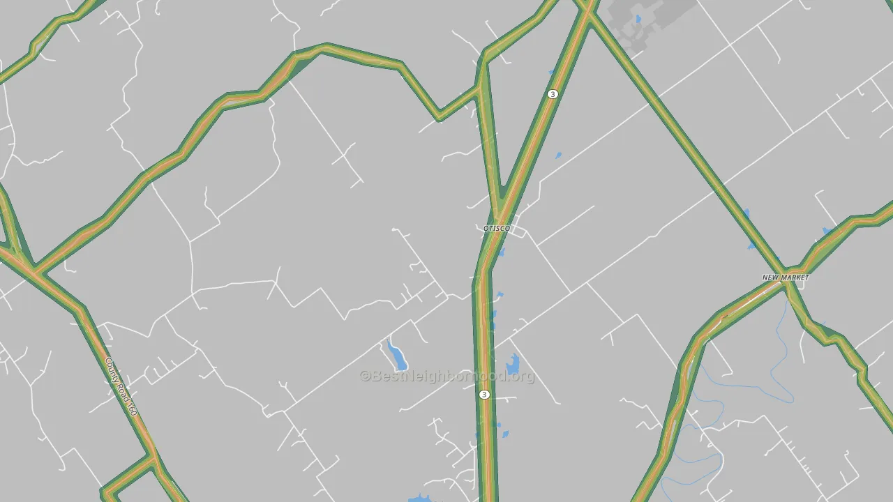 47163, IN Map of Noise Levels in 47163