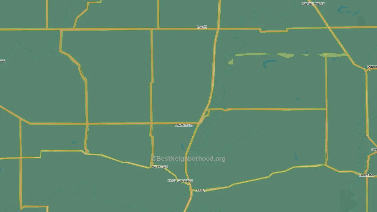 47227, IN Map of Noise Levels in 47227