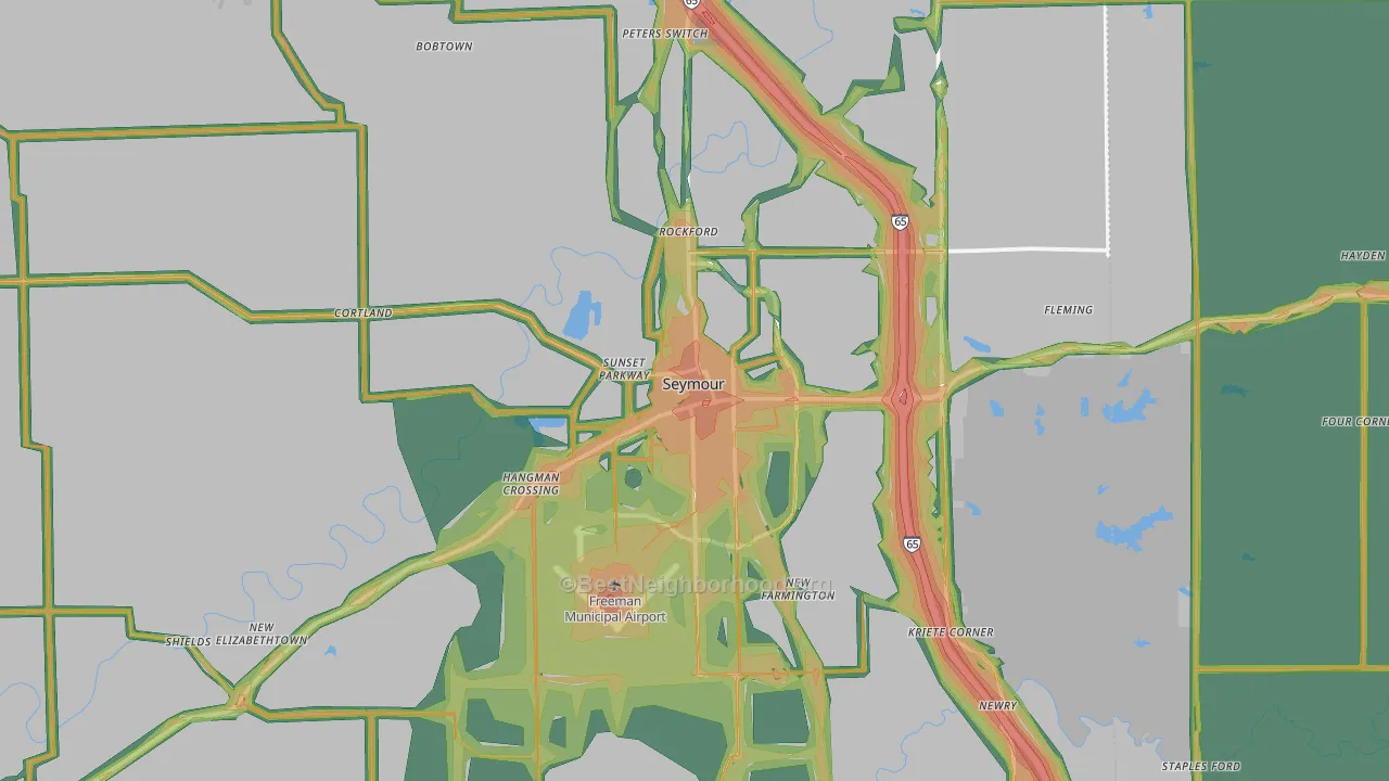 47274, IN Map of Noise Levels in 47274